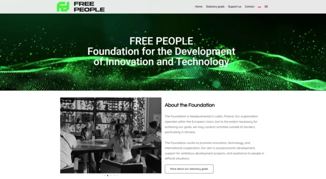 Foundation website PL EN Fast loading
