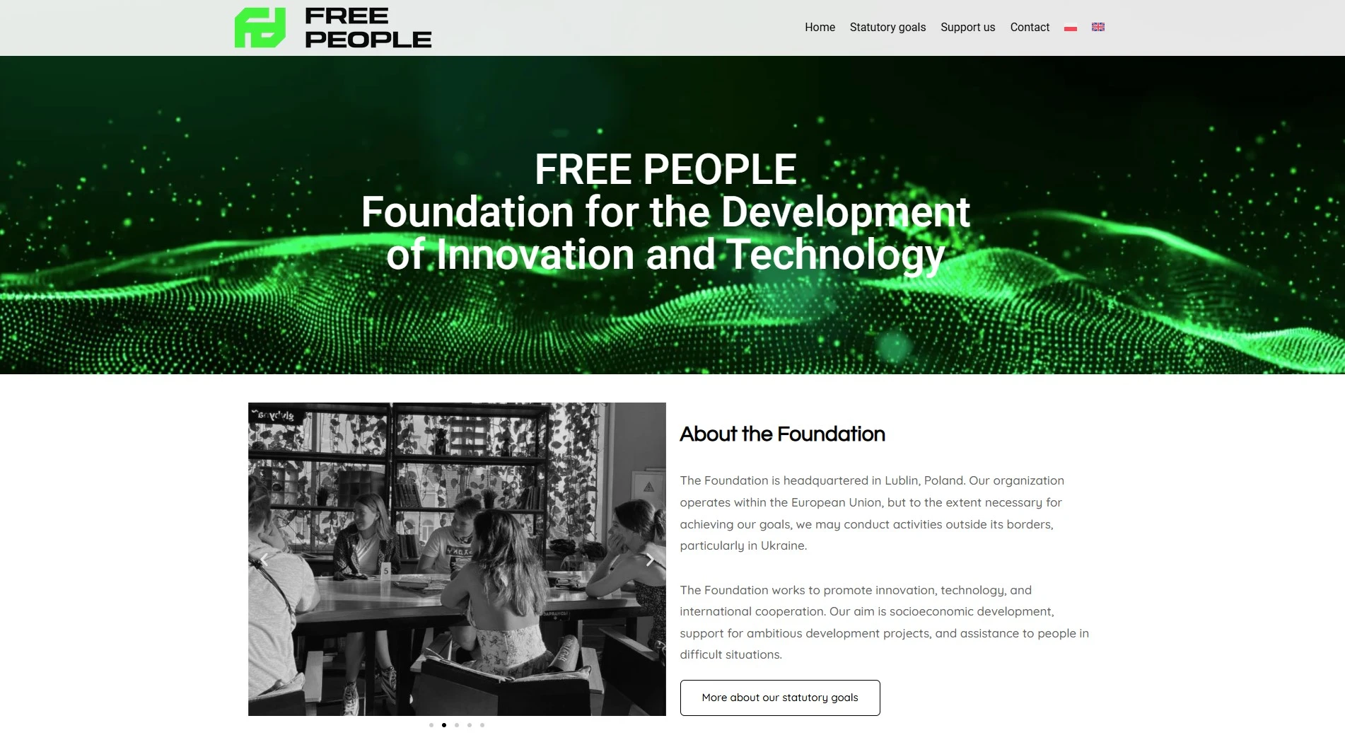 Foundation website PL EN Fast loading